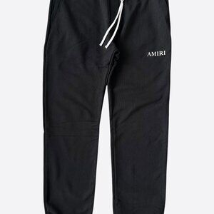 Amiri Black & White Puff Logo Sweatpants